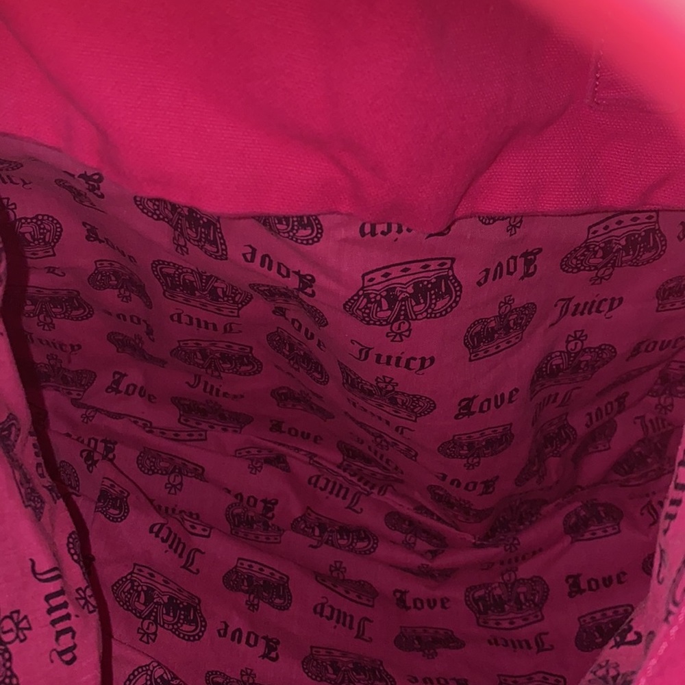 New Juicy Couture Vintage glitter tote bag large Pink gold - Picture 3 of 5